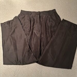 Karen Arnold 100% Silk Brown Trousers Women’s Size M